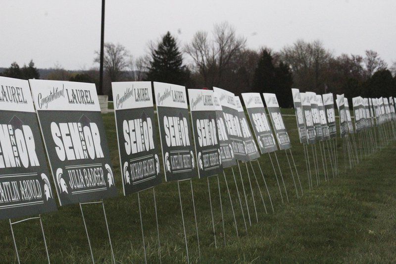 Seniors being surprised by front-yard postings