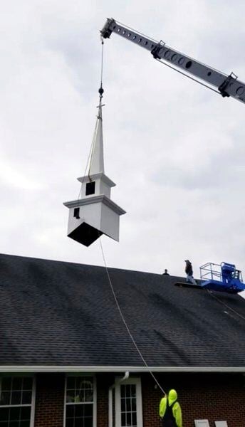 Church erects steeple to honor late pastor