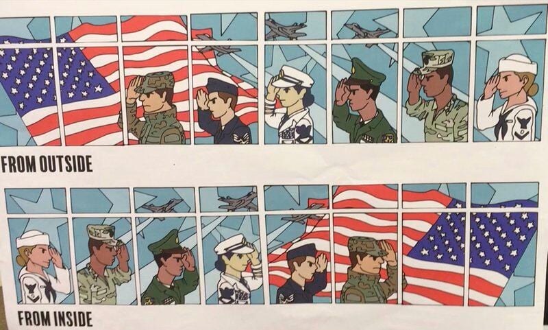 Shenango students paint veterans mural on Legion windows