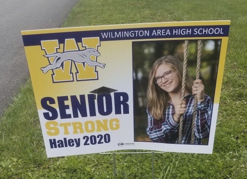 Seniors being surprised by front-yard postings