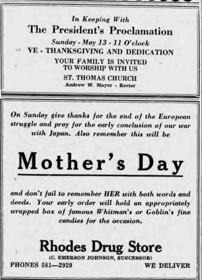 Out Of The Attic Newark Celebrates V E Day 75 Years Ago Features Newarkpostonline Com