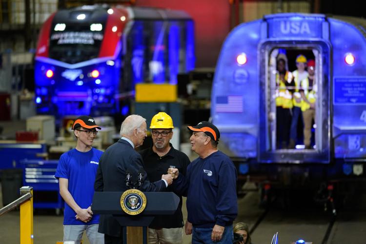 'Amtrak Joe' Biden visits Bear to promote $16 billion for passenger ...