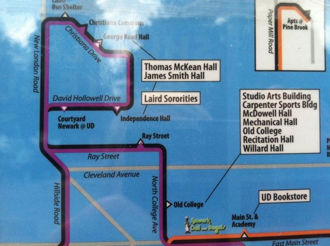 THE BUS STOPS HERE Megabus to run 1 trips from UD campus to D.C., N.Y