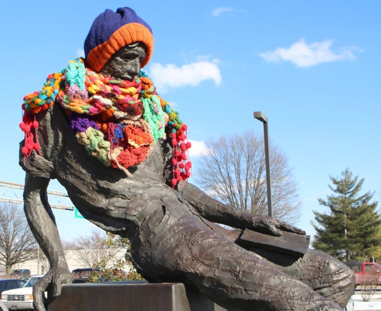 Yarn Bombing Turns Heads At Newark Free Library News Newarkpostonline Com