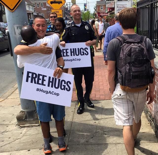 Spreading the love: NPD’s ‘Hug a Cop’ campaign replicated around the ...