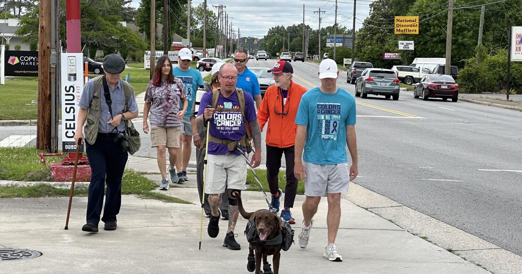 Shand and his canine companion complete 300 mile walk to New Bern, in support of cancer patients - Vimarsana News