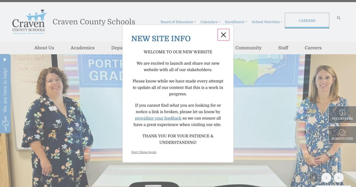 Craven County School rolls out new websites, plans to launch a new