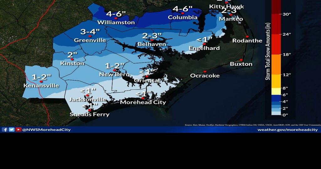 National Weather Service issues ice storm warning for Craven and