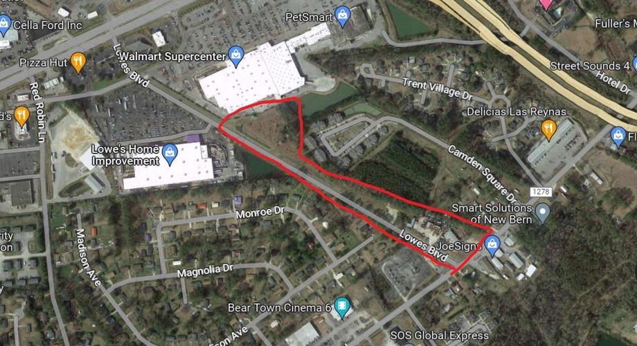 Portion of New Bern's Lowes Blvd looking to be rezoned for commercial use Business