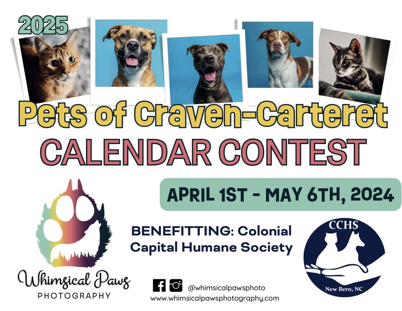 Pet calendar contest launches in support of Colonial Capital Humane Society  | News | newbernsj.com