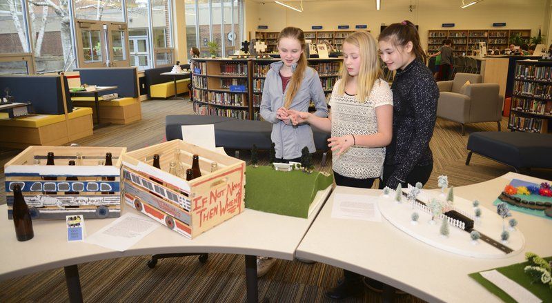 Via new technology, Nock eighth-graders connect with history