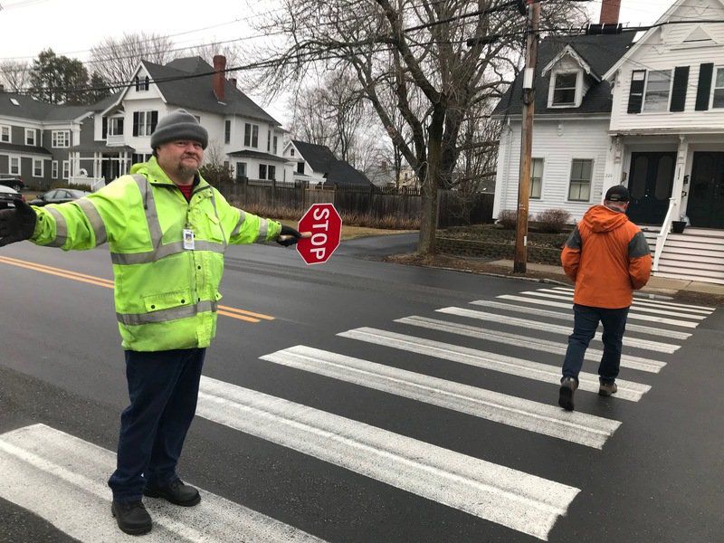 Even With Schools Closed Veteran Port Crossing Guard On Duty Local News Newburyportnews Com