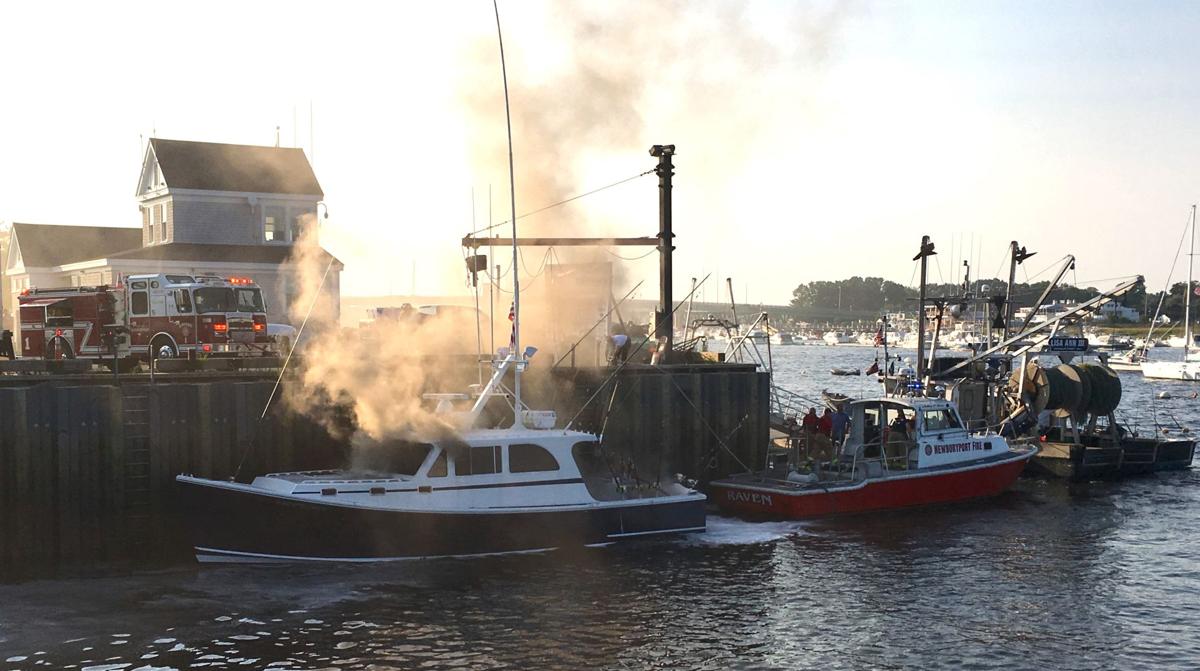 Sportfishing boat burns at Newburyport waterfront, deemed total loss