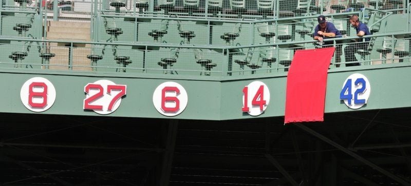 The Red Sox retire Pedro Martinez's No. 45