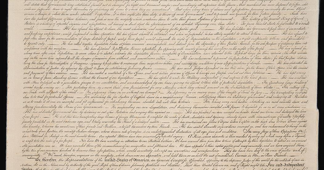 Declaration of Independence copy coming to Custom House