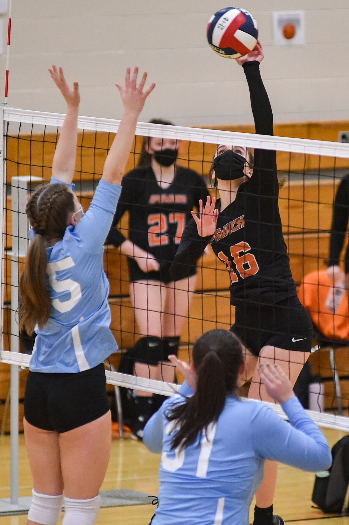 Triton at Ipswich varsity volleyball match