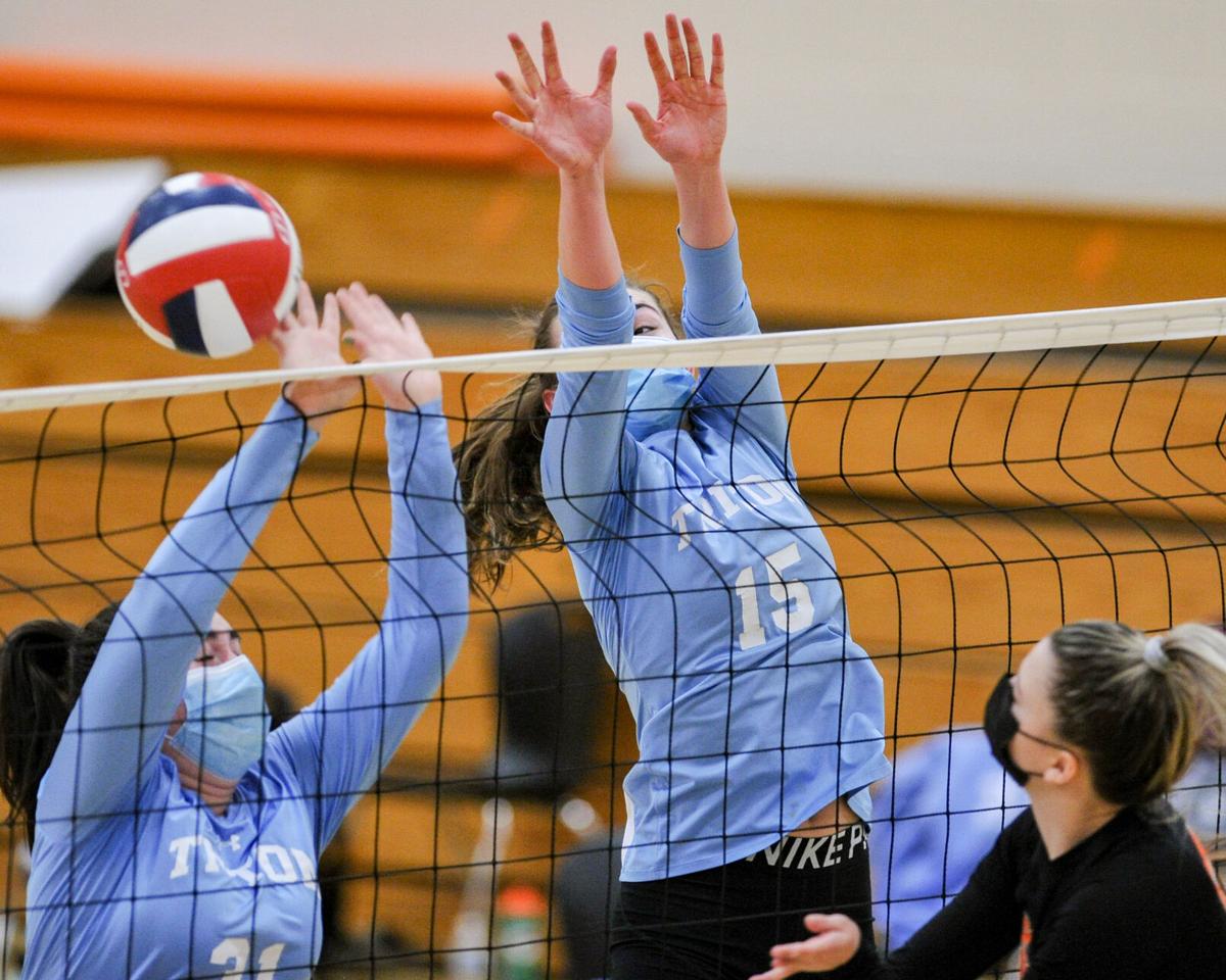 Triton at Ipswich varsity volleyball match