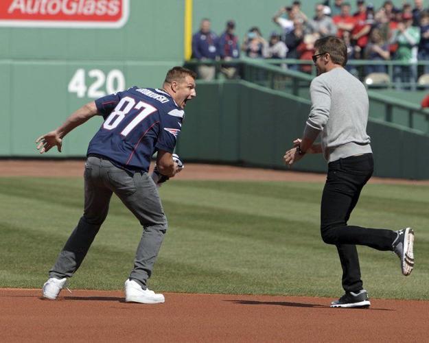 Tom Brady brought his Super Bowl LI jersey to the Red Sox Opening