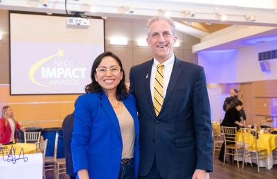 Daniela Valdivia-Terres and NECC President Lane Glenn