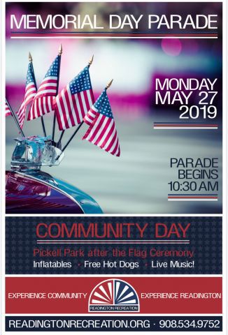 Readington S Memorial Day Parade Community Day To Be Celebrated On Monday May 27 Hunterdon Review News Newjerseyhills Com