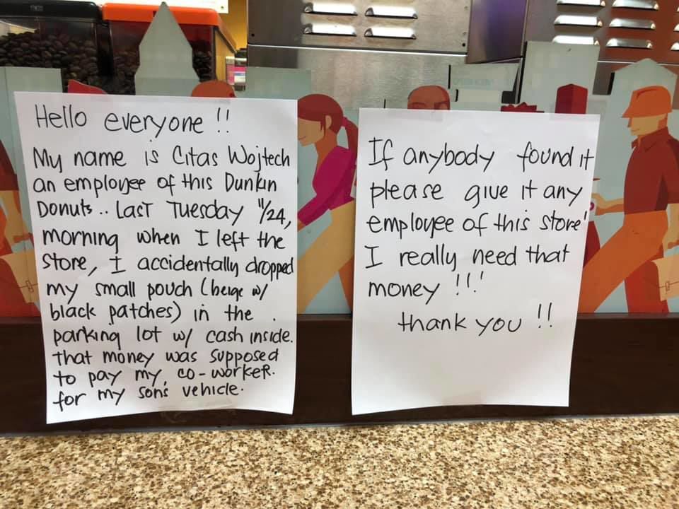 Stirling woman loses money pouch, but finds kindness of strangers - Vimarsana News