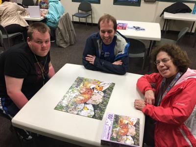 Adults With Special Needs Complete Puzzles At Warren Library Social Hour Echoes Sentinel News Newjerseyhills Com