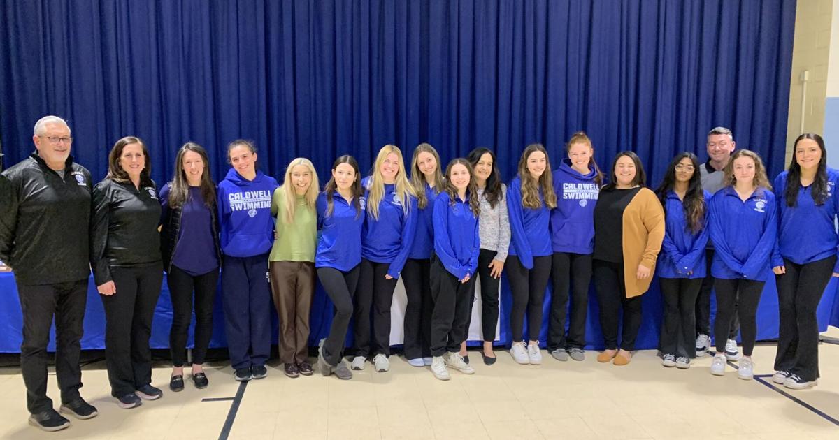 CaldwellWest Caldwell school board honors high school girls swim team