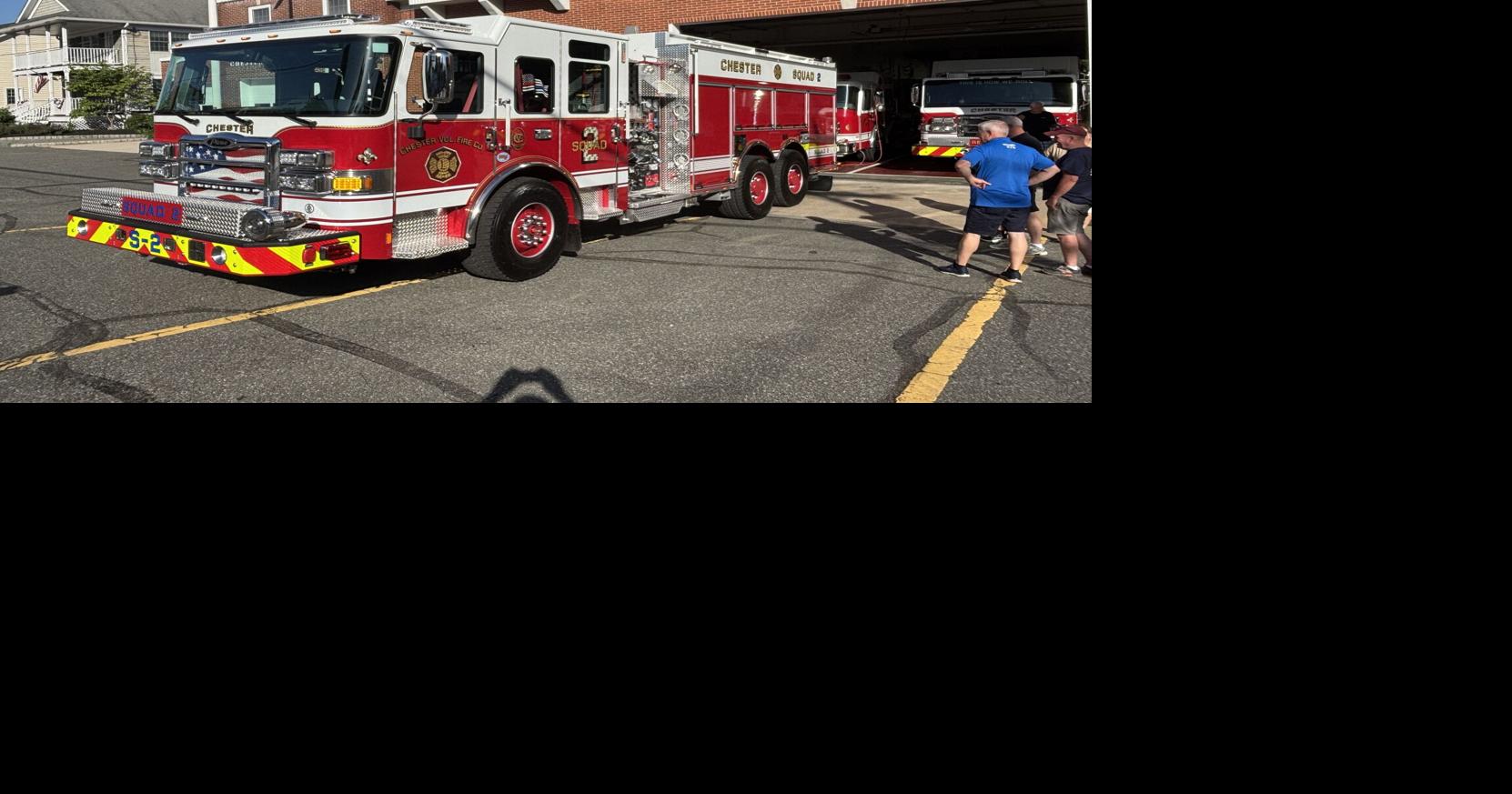 All welcome Chester Volunteer Fire Company's new vehicle