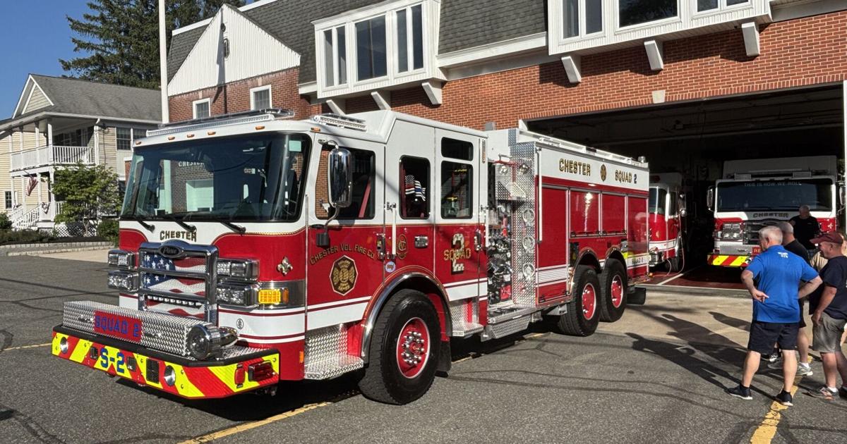 All welcome Chester Volunteer Fire Company's new vehicle