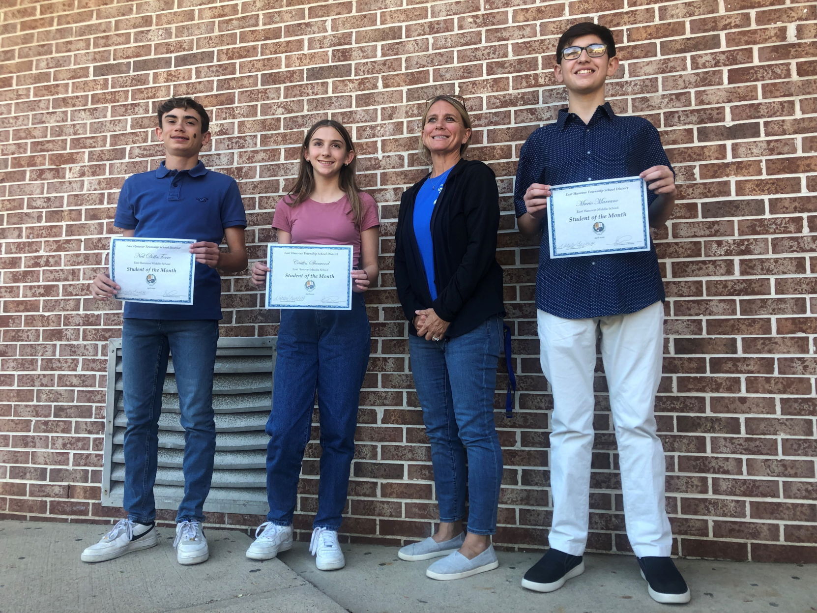 Students of the Month honored at East Hanover Middle School