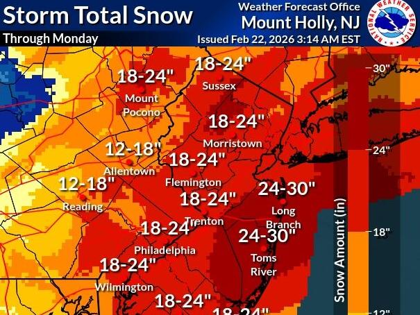 Blizzard warning in effect with as much as 25 inches of snow, high ...
