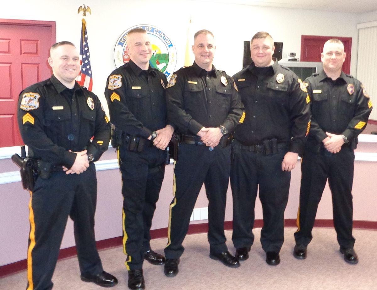 Clinton Township promotes five police officers, honors EMS chief