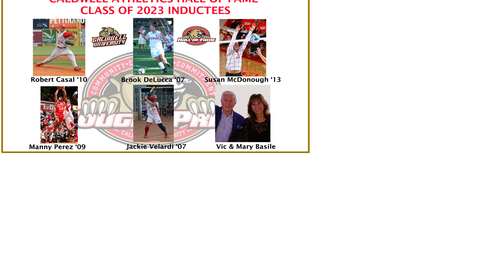 Five new members to be inducted into Caldwell University Athletics Hall ...
