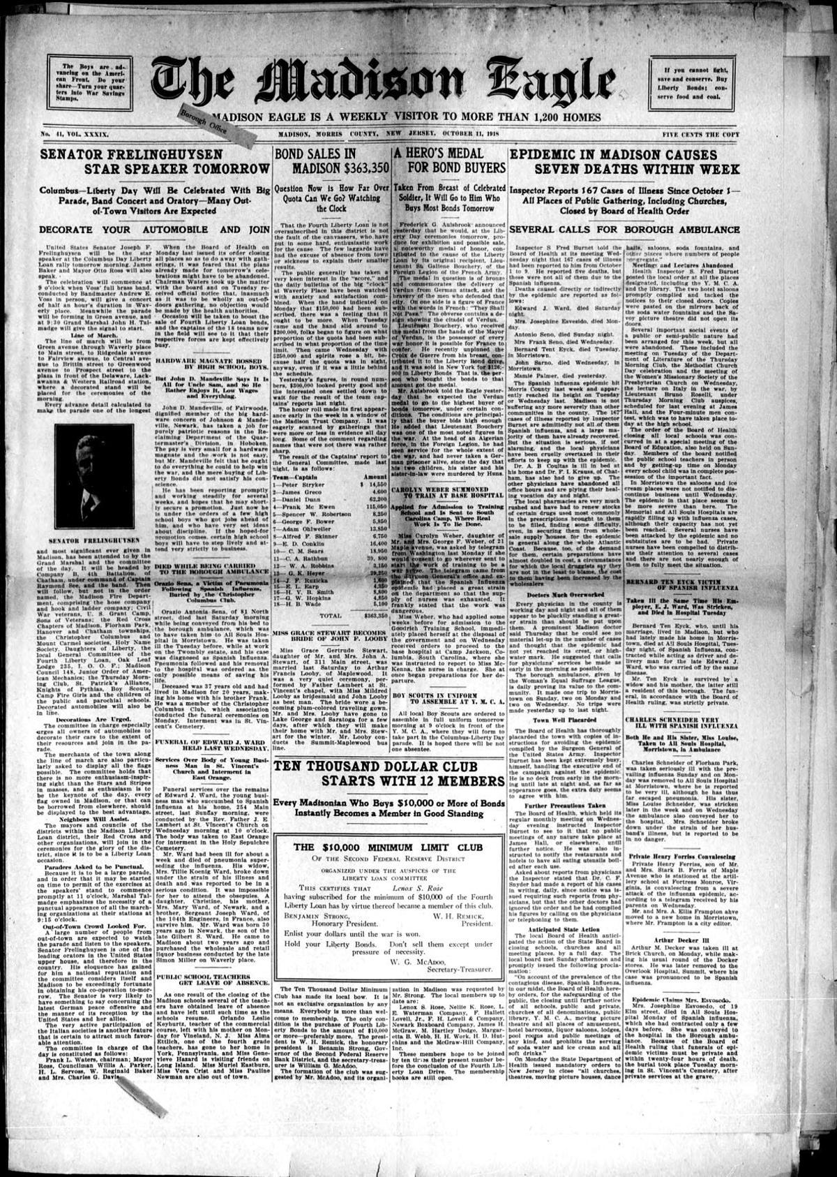 Madison 102 Years Ago and Now Madison Eagle Editorials