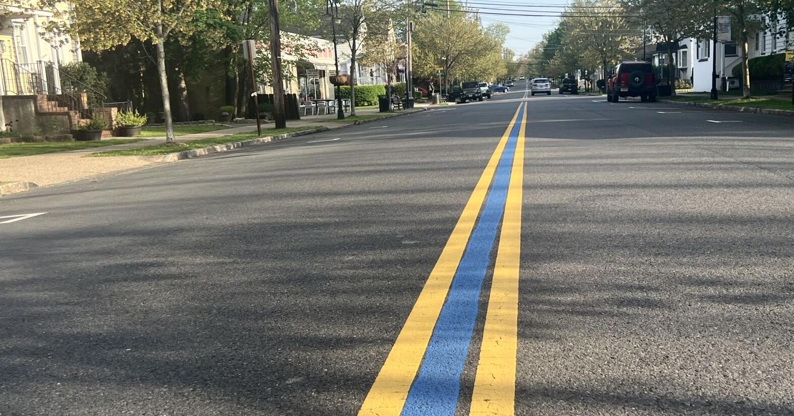 Walk the line: Long Hill recognizes its police department with blue line on Main Avenue - Vimarsana News