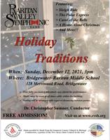 Raritan Valley Symphonic Band – Annual Holiday Concert “Holiday Traditions” Sunday December 12 @ 3 pm