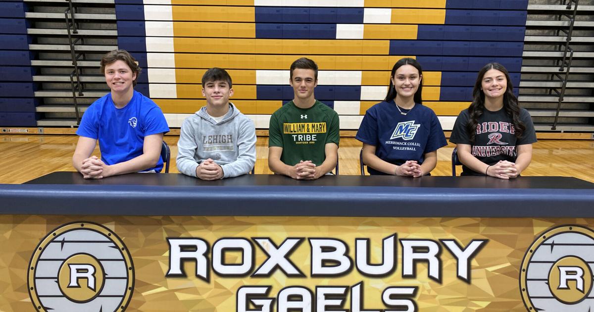 Five Roxbury High School Gaels Sign Leters Of Intent To Play Sports In five-roxbury-high-school-gaels-sign-leters-of-intent-to-play-sports-in