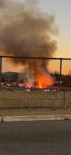 Multiple fire departments quickly extinguish large brush fire in E ...