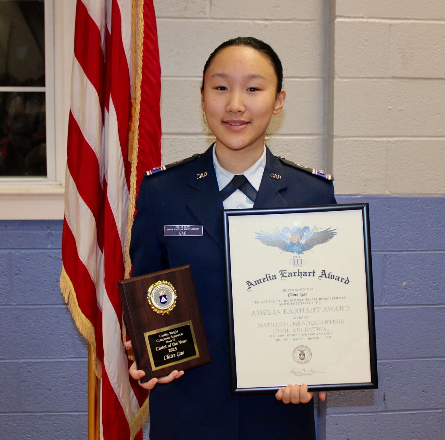 Claire Gao receives Amelia Earhart Award | News | newjerseyhills.com
