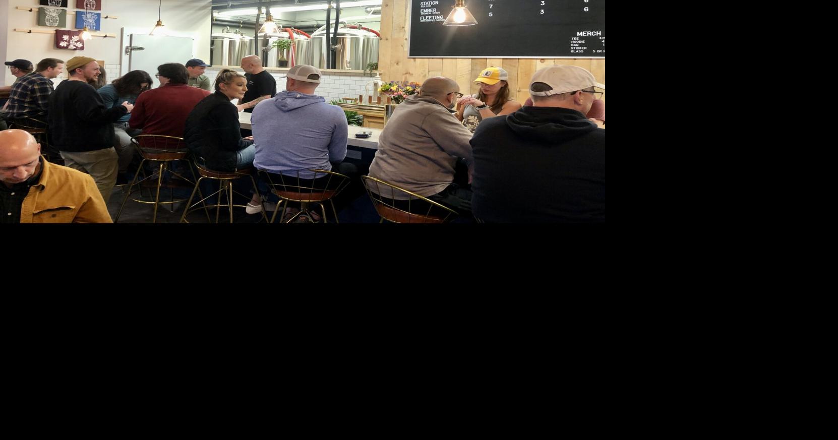 Patrons celebrate Long Hill's Oakflower Brewing Co. grand opening