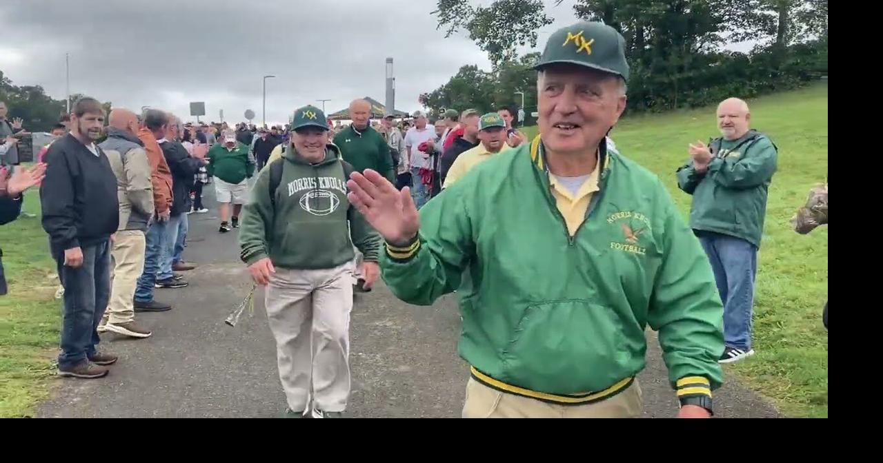 Former players alumni turn out to honor Morris Knolls football coach