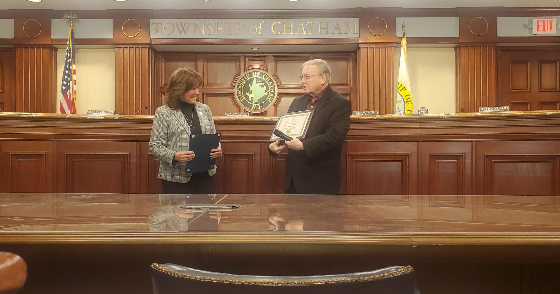 Chatham Township Committee recognizes Tom Salvas with Citizenship Award - Vimarsana News