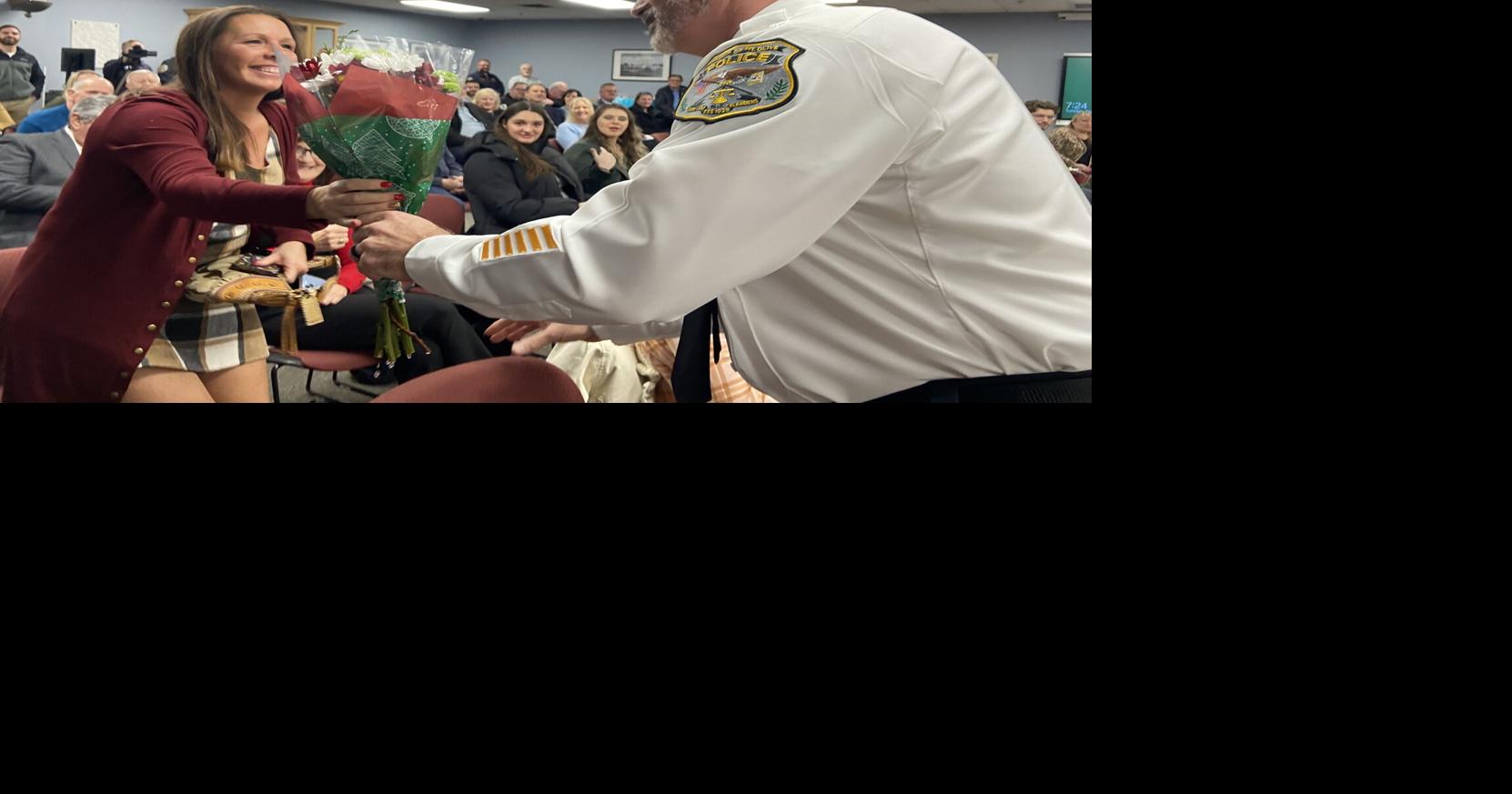 'Three Michaels' sworn in for promotions with Mount Olive Police