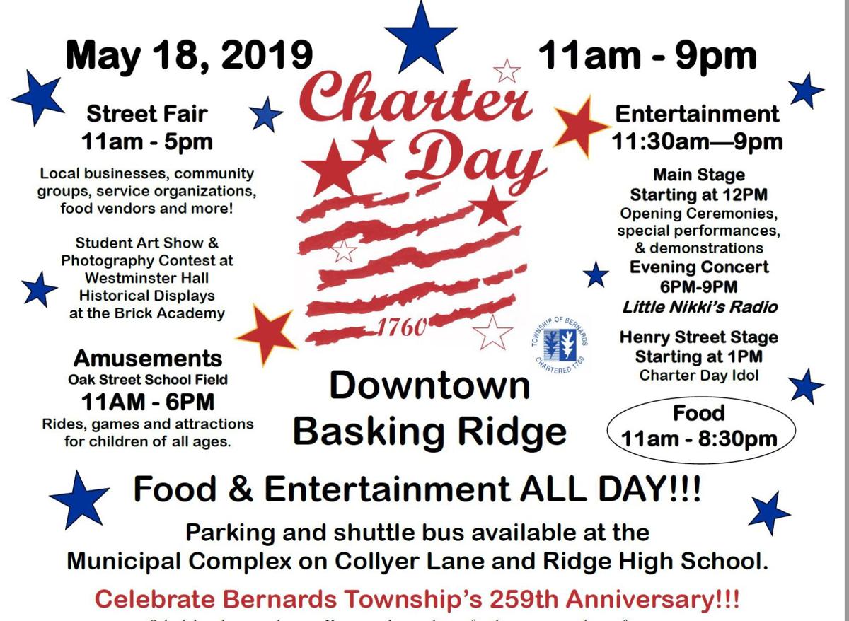 Bernards Township Charter Day Streetfair Festival Calendar of Events