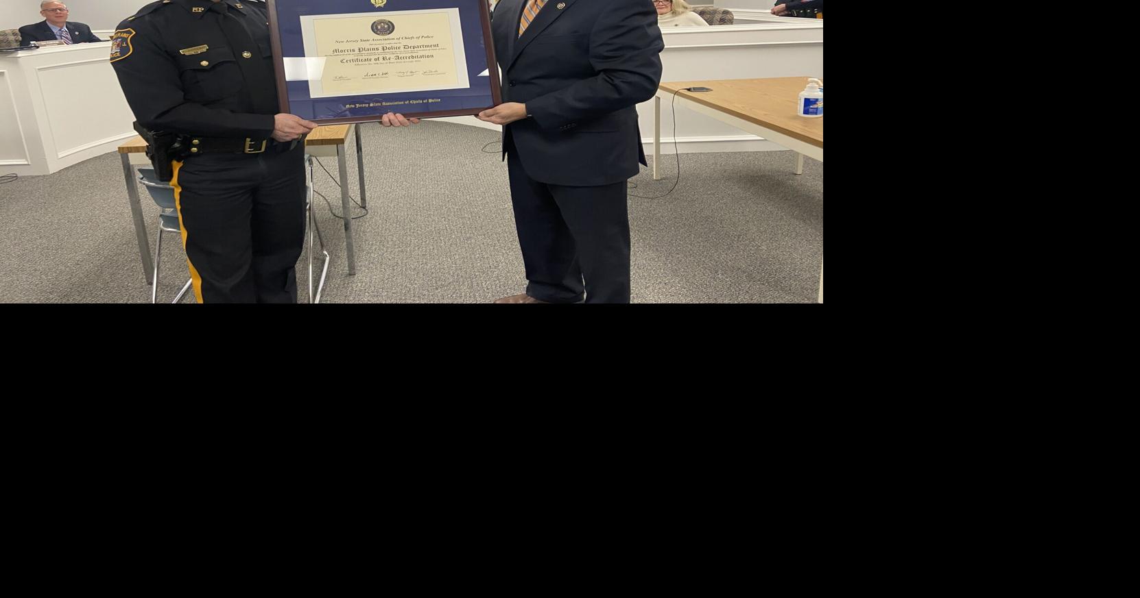 Morris Plains police join elite company by earning fifth accreditation Morris NewsBee News