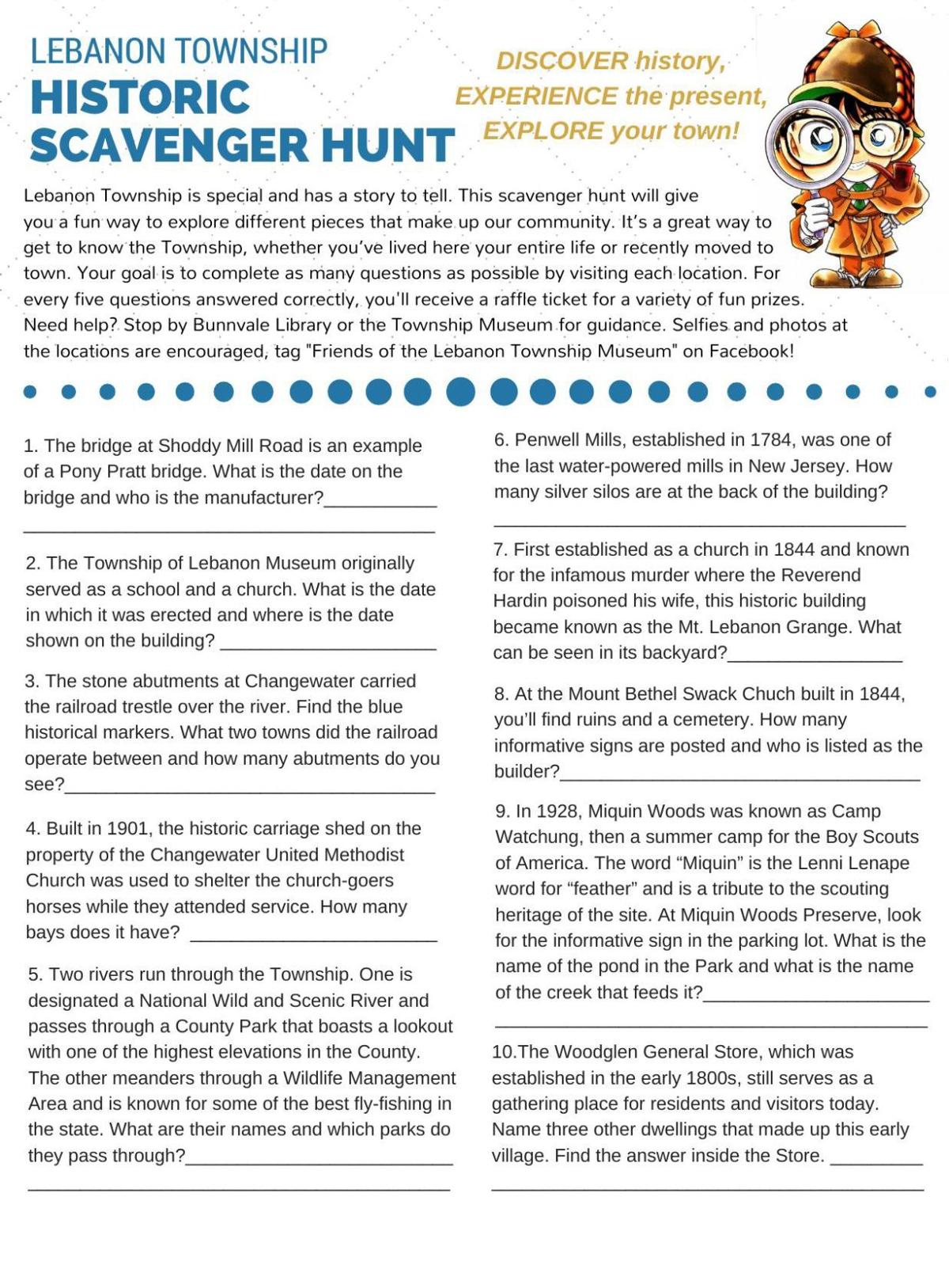 Lebanon Township plans historic scavenger hunt ...