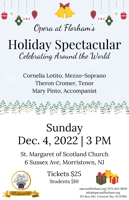 Opera at Florham to host 'Holiday Spectacular' show Dec. 4