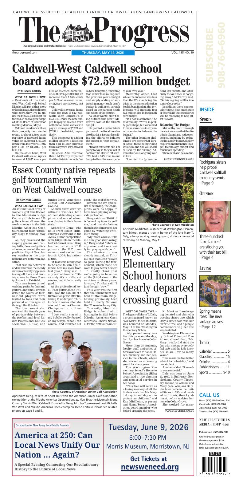 Page A1 | The Progress e-Edition | newjerseyhills.com