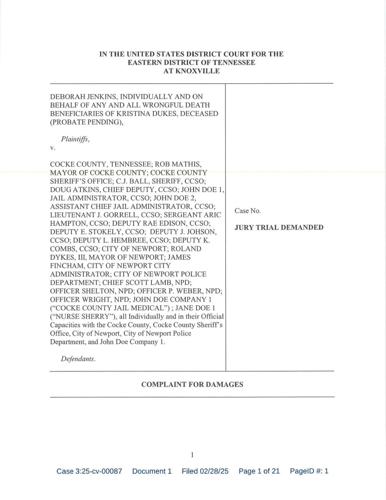 Wrongful death lawsuit filed against city and county | News ...
