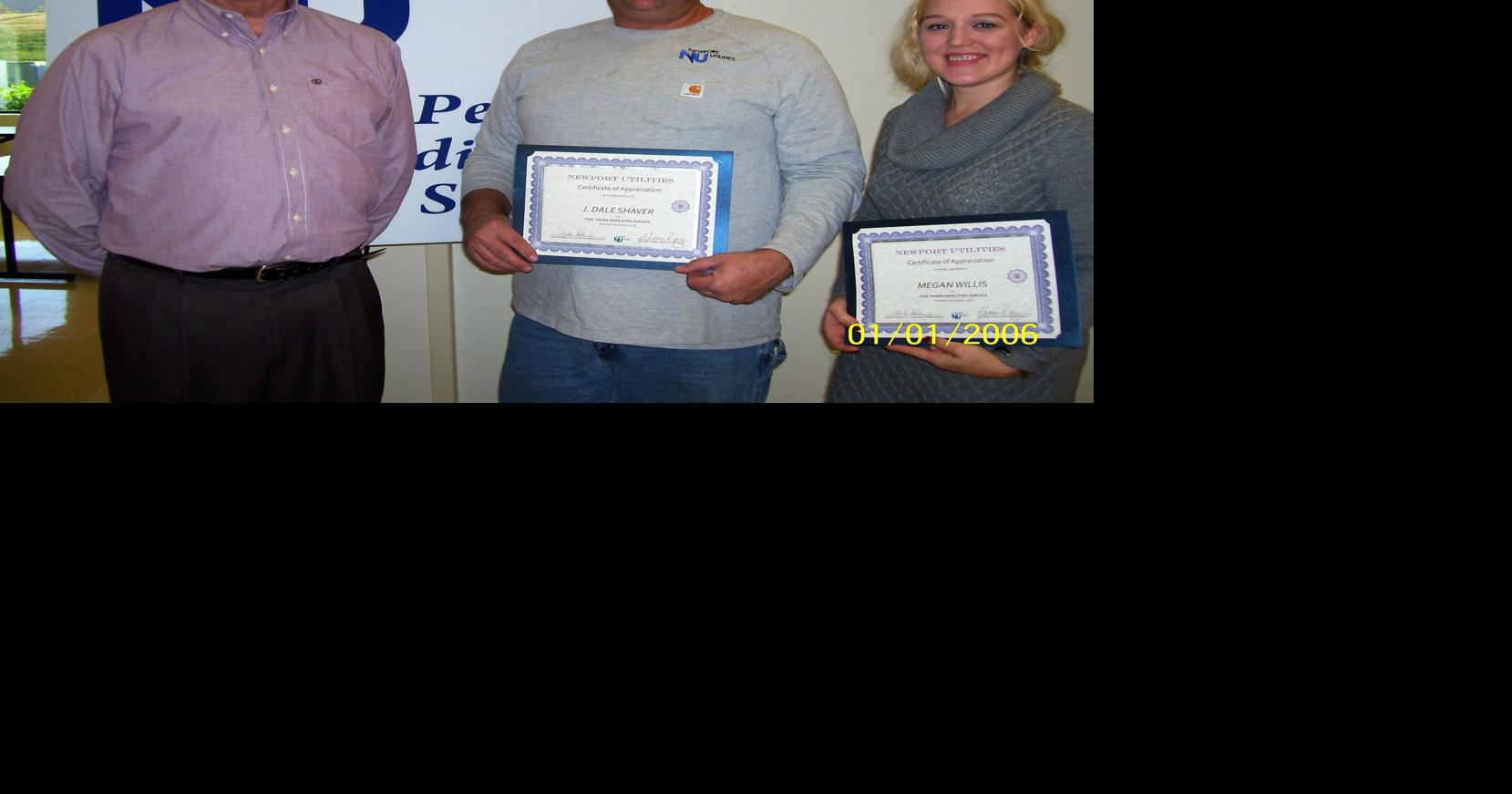 Newport Utilities honors employees Community